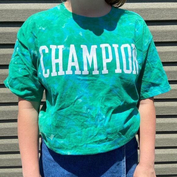 Champion custom reverse tie dye T-shirt - Picture 1 of 6